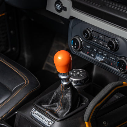 Billetworkz Weighted Shift Knob - Candy Orange - Fits Ford Bronco 6-Speed (2021+)