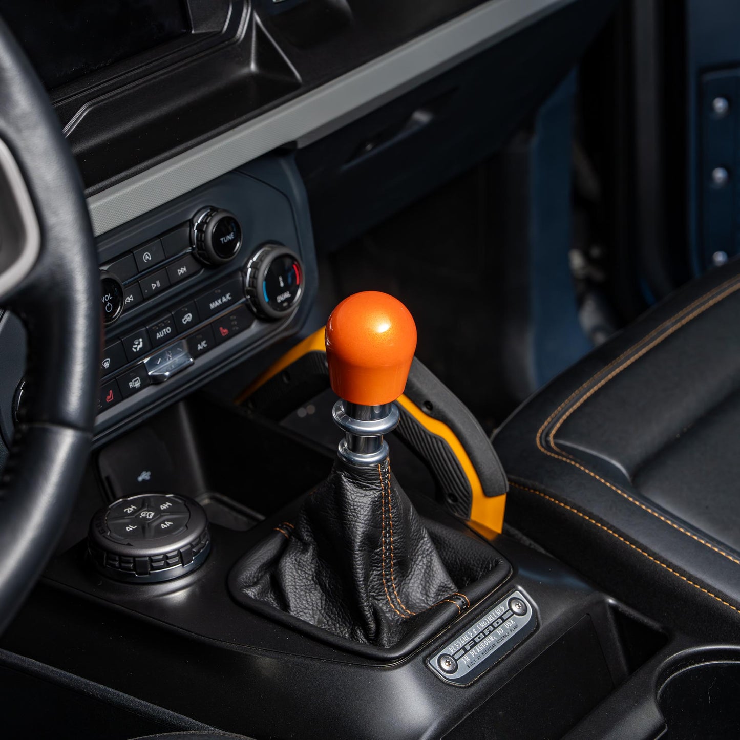 Billetworkz Weighted Shift Knob - Candy Orange - Fits Ford Bronco 6-Speed (2021+)