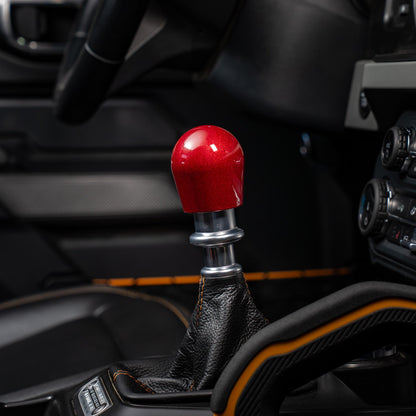 Billetworkz Weighted Shift Knob - Candy Red - Fits Ford Bronco 6-Speed (2021+)