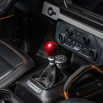 Billetworkz Weighted Shift Knob - Candy Red - Fits Ford Bronco 6-Speed (2021+)