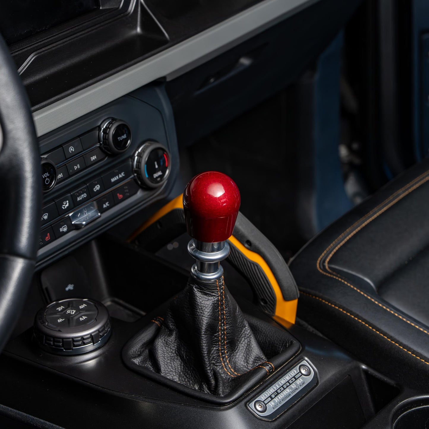 Billetworkz Weighted Shift Knob - Candy Red - Fits Ford Bronco 6-Speed (2021+)