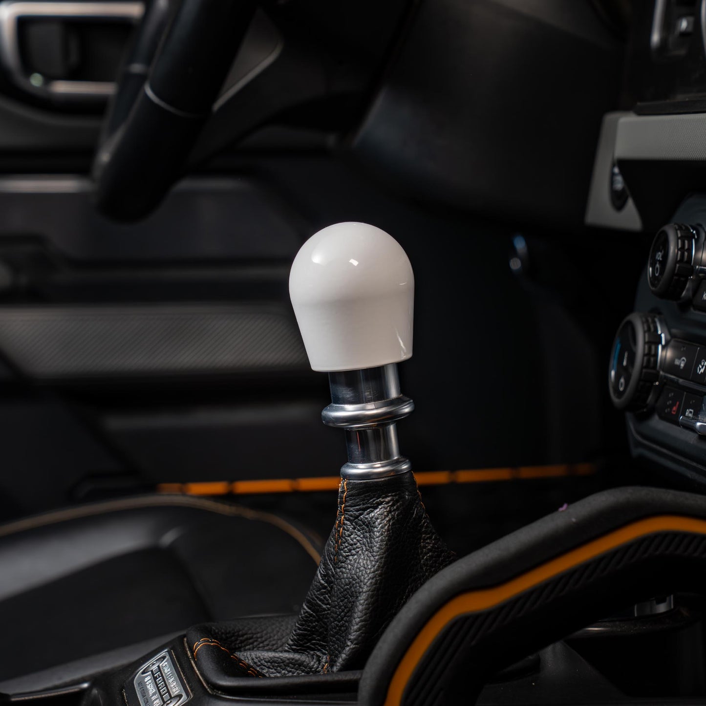 Billetworkz Weighted Shift Knob - Gloss White - Fits Ford Bronco 6-Speed (2021+)