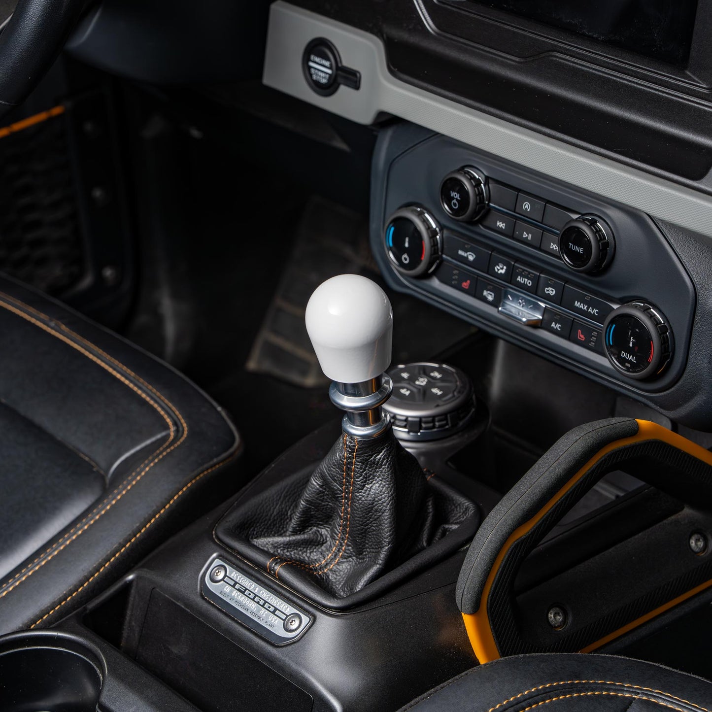 Billetworkz Weighted Shift Knob - Gloss White - Fits Ford Bronco 6-Speed (2021+)