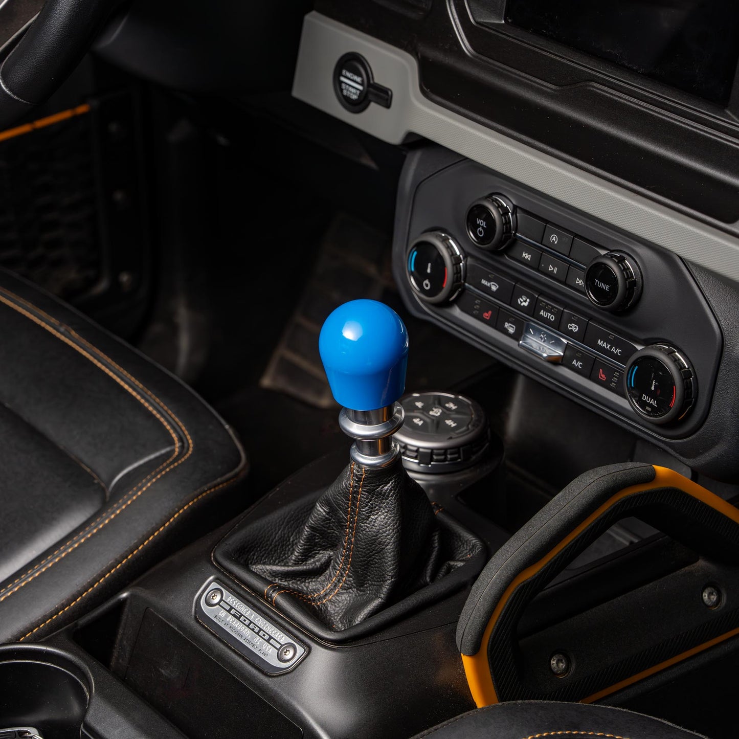 Billetworkz Weighted Shift Knob - Grabber Blue - Fits Ford Bronco 6-Speed (2021+)