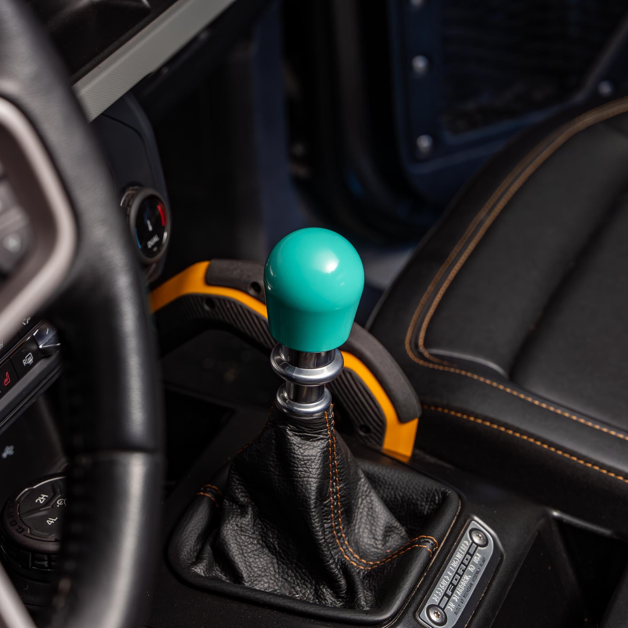 Billetworkz Weighted Shift Knob - Hyper Teal - Fits Ford Bronco 6