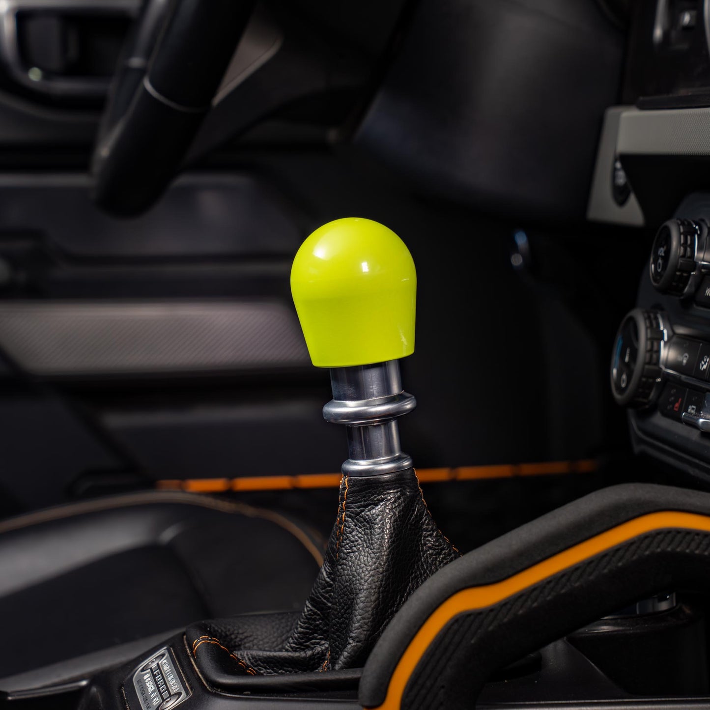 Billetworkz Weighted Shift Knob - Neon Yellow - Fits Ford Bronco 6-Speed (2021+)