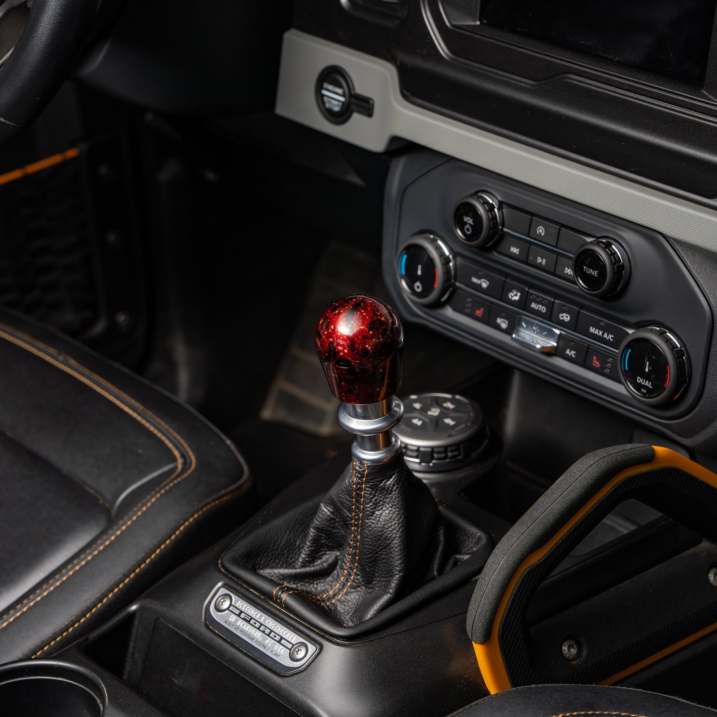Billetworkz Shift Knob - Red Cosmic Space - Fits Ford Bronco 6-Speed (2021+)