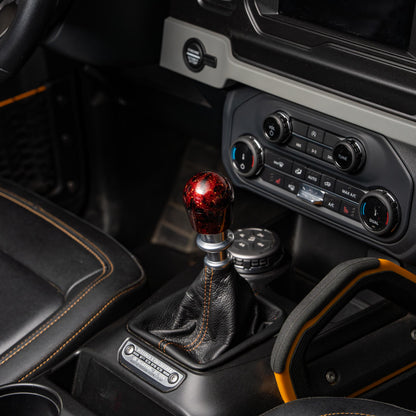 Billetworkz Shift Knob - Red Cosmic Space - Fits Ford Bronco 6-Speed (2021+)