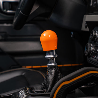 Billetworkz Weighted Shift Knob - Gloss Orange - Fits Ford Bronco 6-Speed (2021+)
