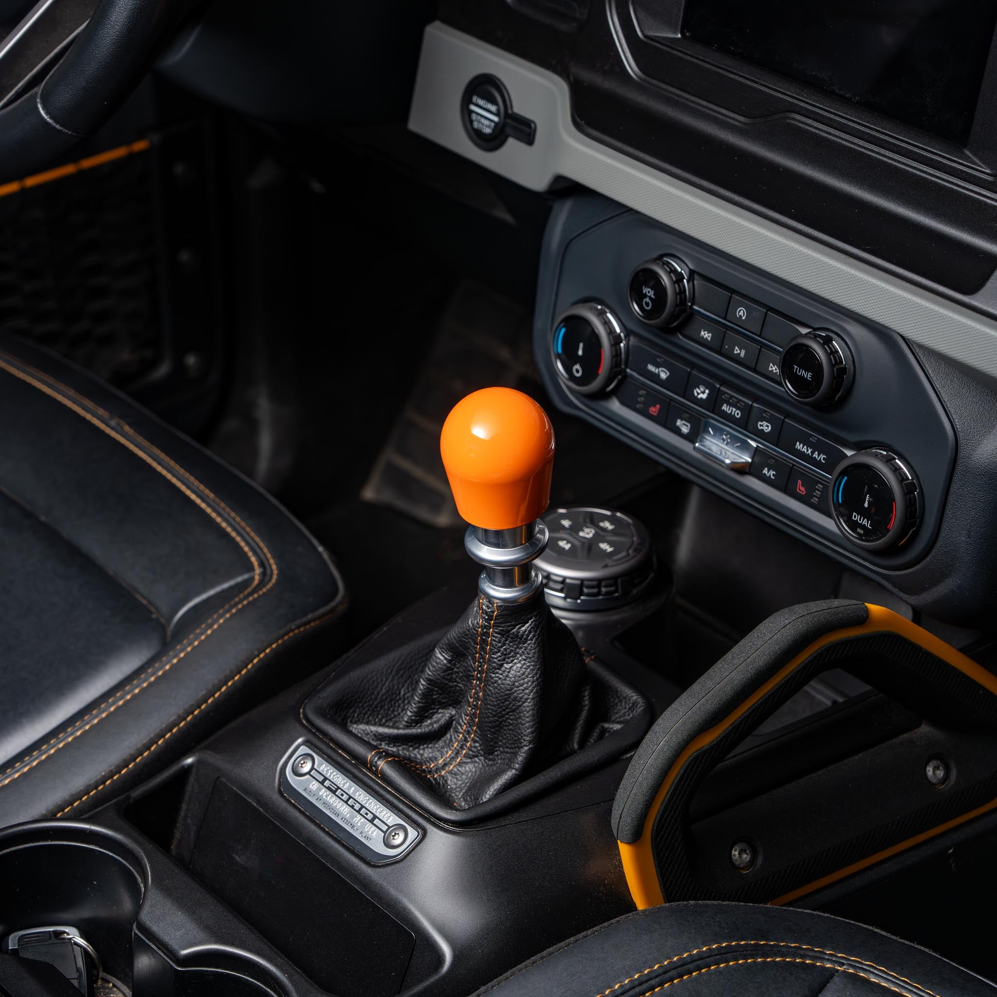 Billetworkz Weighted Shift Knob - Gloss Orange - Fits Ford Bronco
