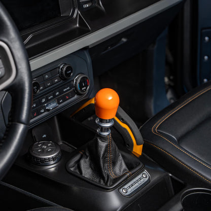Billetworkz Weighted Shift Knob - Gloss Orange - Fits Ford Bronco 6-Speed (2021+)