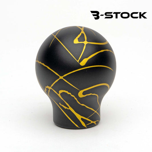 "B" Stock Shift Knob - Matte Black with Gold Splash