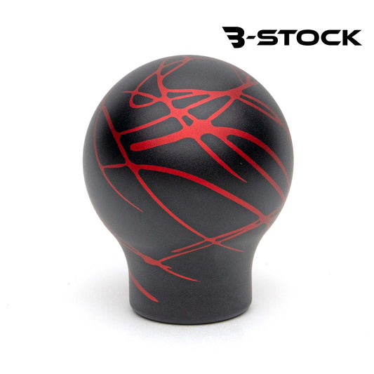"B" Stock Shift Knob - Matte Black with Red Splash