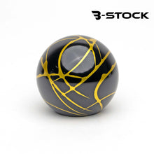 "B" Stock Shift Knob - Black with Gold Splash