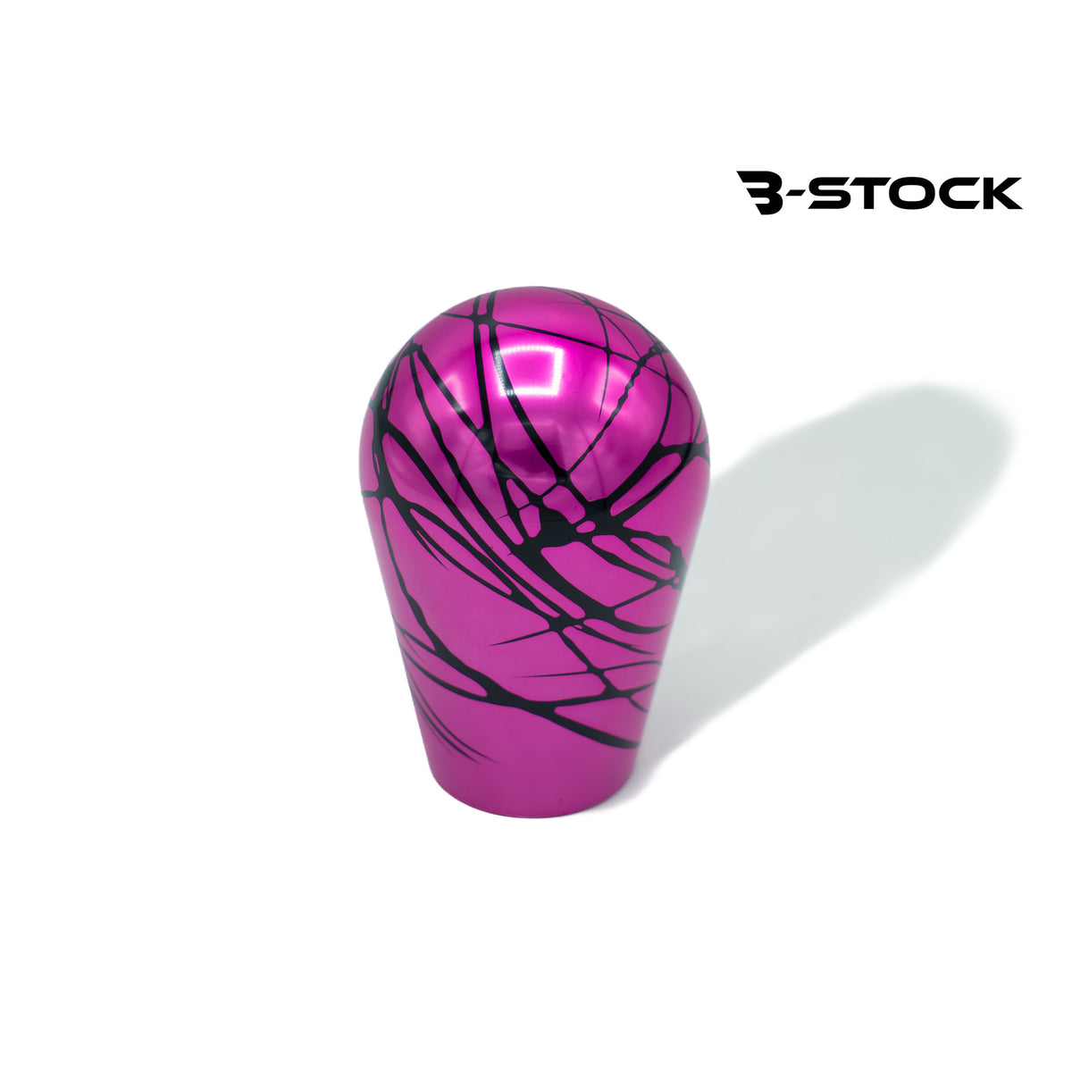 B-Stock Anodized Shift Knob – Multiple Shapes – Pink w/ Black Splash – No Engraving