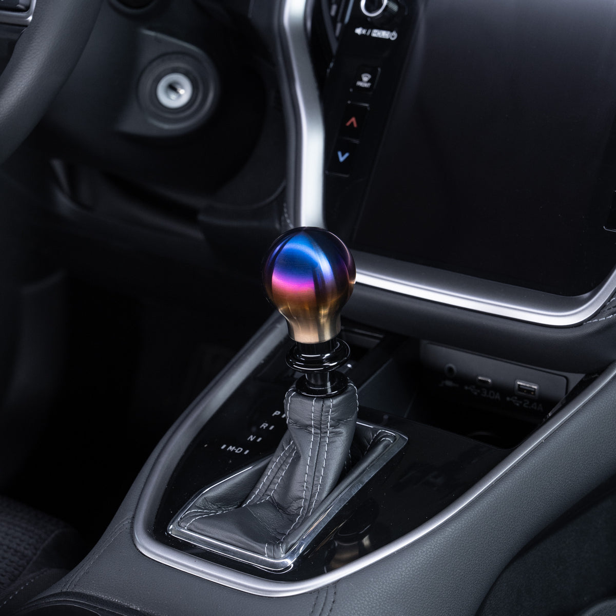 Billetworkz Titanium Torched Automatic Shifter - Fits Subaru CVT: WRX (2022+), Crosstrek (2024+), Forester (2025+), Impreza (2024+), Legacy/Outback (2015+)