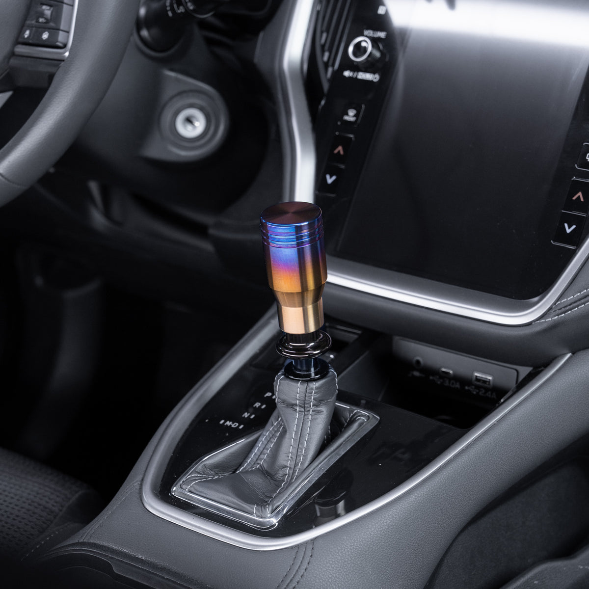 Billetworkz Titanium Torched Automatic Shifter - Fits Subaru CVT: WRX (2022+), Crosstrek (2024+), Forester (2025+), Impreza (2024+), Legacy/Outback (2015+)