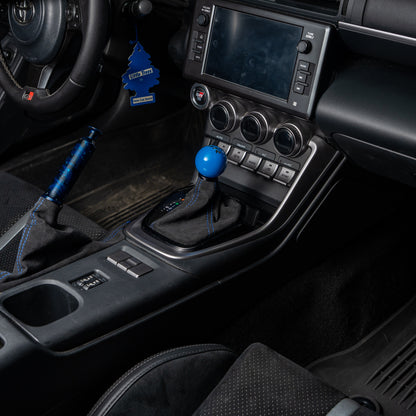 Billetworkz Alcantara Kit (Ultimate): Shift Knob, Shift Boot, E-Brake Boot Kit, and Door Pull Straps - Subaru BRZ/Toyota GR86 2022+ (Automatic)