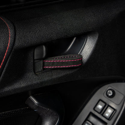 Billetworkz Alcantara Door Pull Strap Kit - Fits Subaru WRX/STI, BRZ, Crosstrek & More (2008–2021)