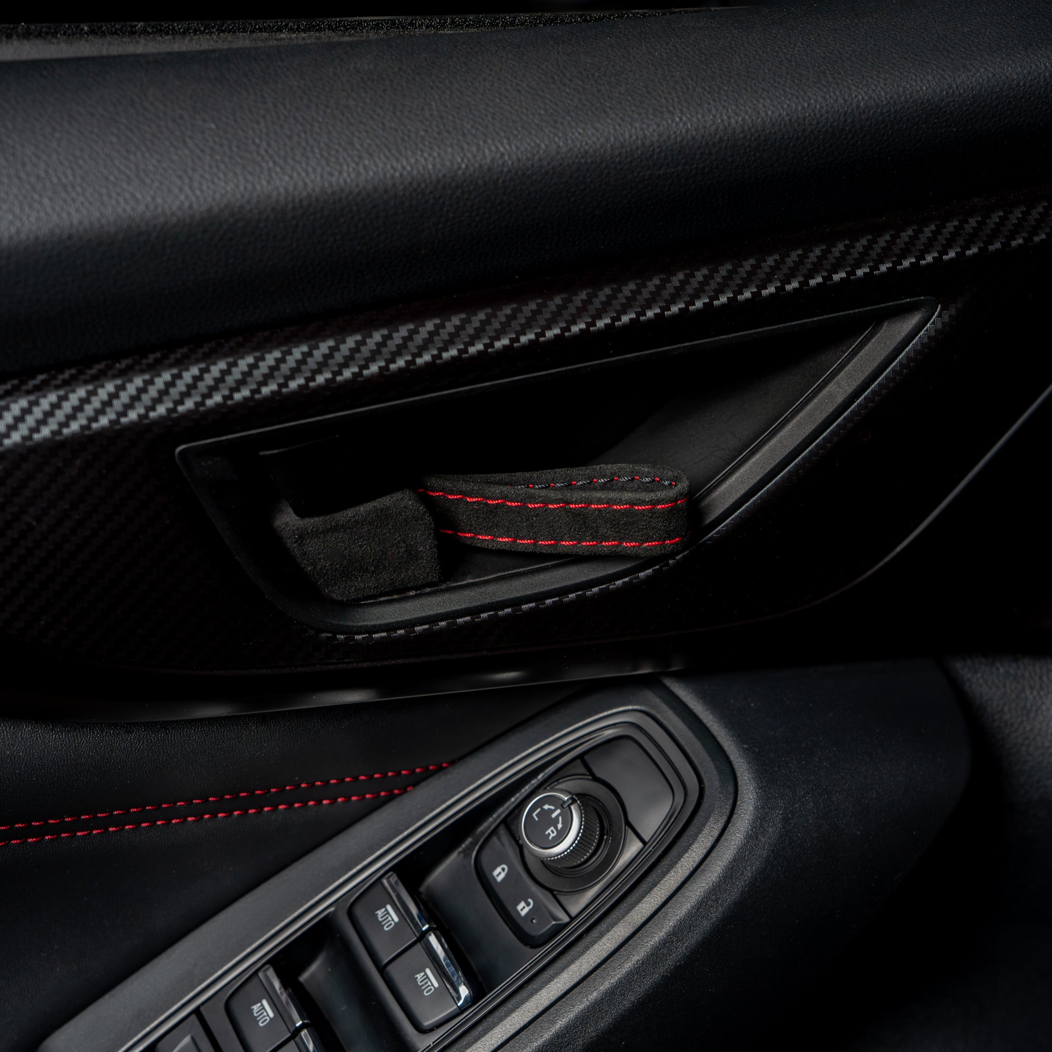 Billetworkz Alcantara Door Pull Strap Kit - Fits Subaru WRX/BRZ