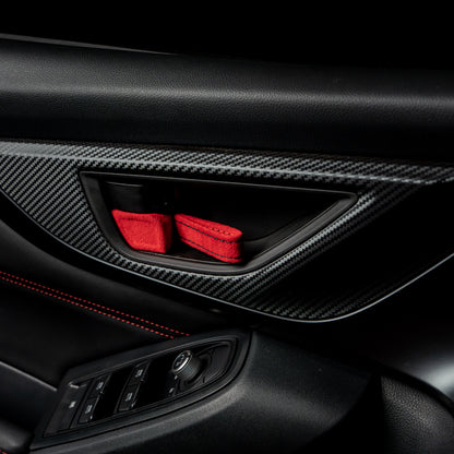 Billetworkz Alcantara Door Pull Strap Kit - Fits Subaru WRX/STI, BRZ, GR86, Crosstrek & More (2022+)