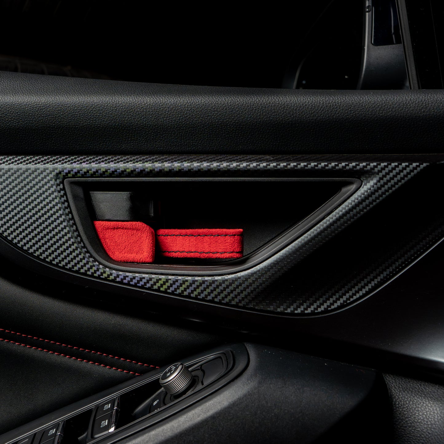 Billetworkz Alcantara Door Pull Strap Kit - Fits Subaru WRX/STI, BRZ, GR86, Crosstrek & More (2022+)