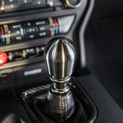 Billetworkz Titanium Brushed Shift Knob - Velocity Engraving - Ford Mustang (2015+)