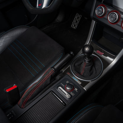 Billetworkz Alcantara Kit (Pro): Shift Boot, E-Brake Boot Kit and Door Pull Straps (1 Set) – Subaru STI 2015-2021