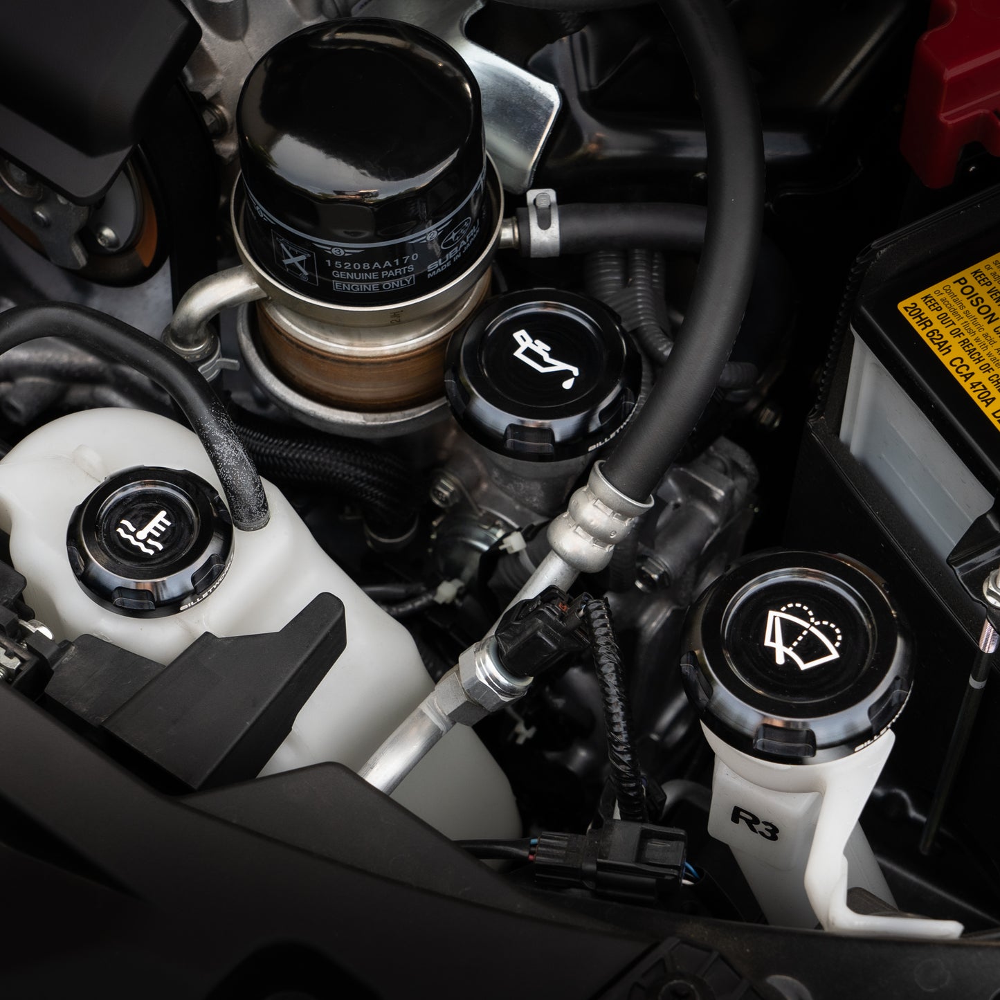 Billetworkz Engine Bay Caps - BRZ/FRS/86 2013-20 & 2022+