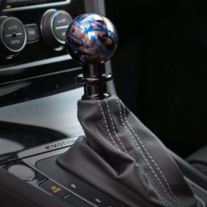 Billetworkz Automatic Shifter - Black Smoke w/ Blue Splash - Fits VW DSG and Audi S-Tronic