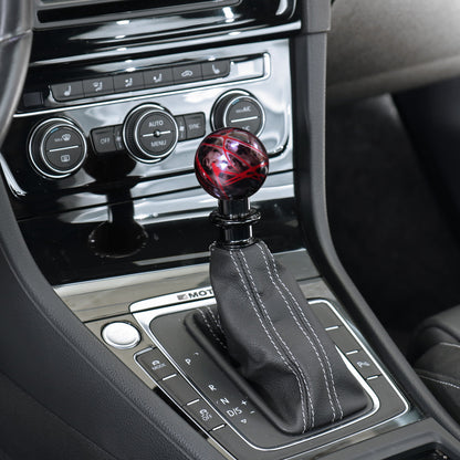 Billetworkz Automatic Shifter - Black Smoke w/ Red Splash - Fits VW DSG and Audi S-Tronic