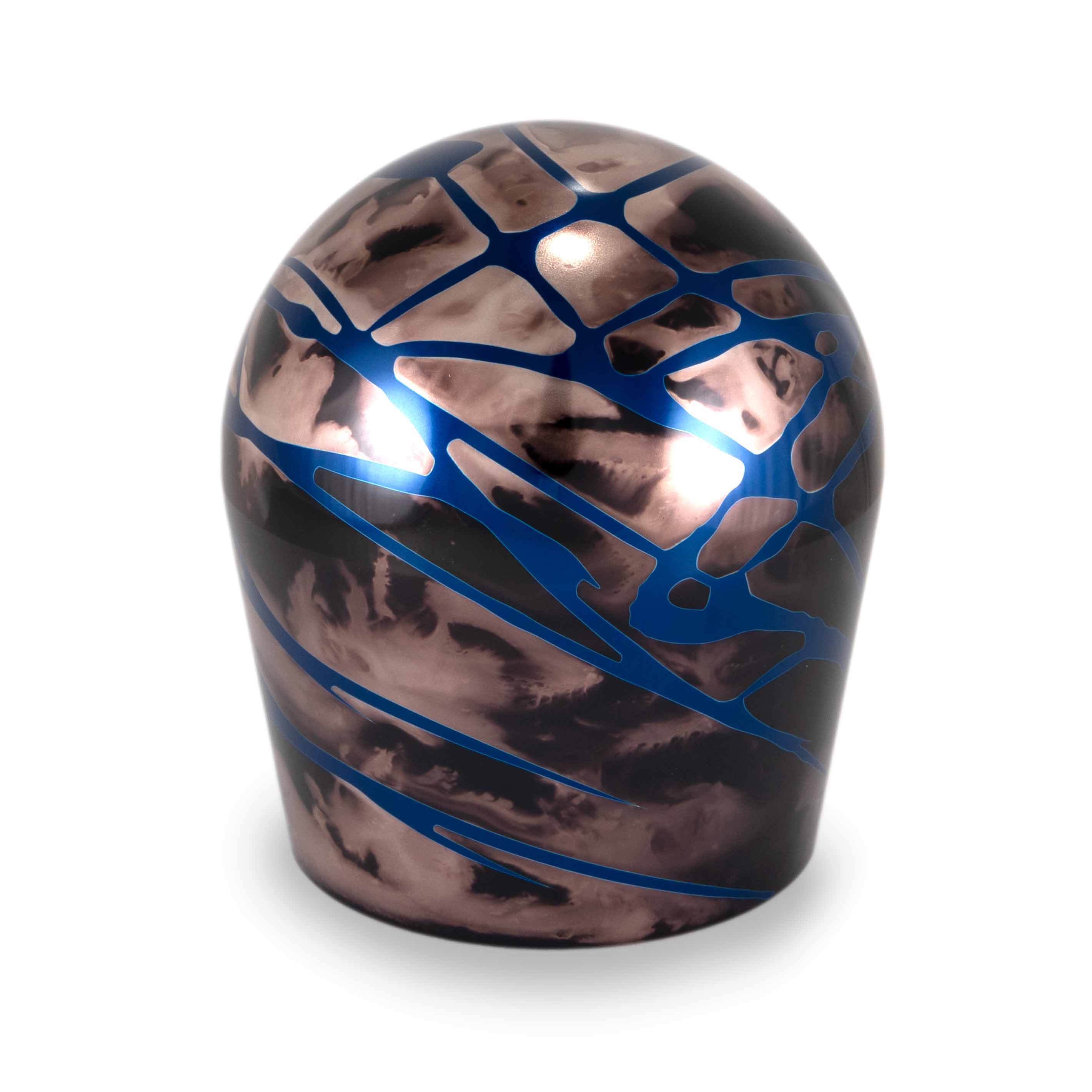 Billetworkz Shift Knob - Black Smoke w/ Blue Splash - Fits Ford