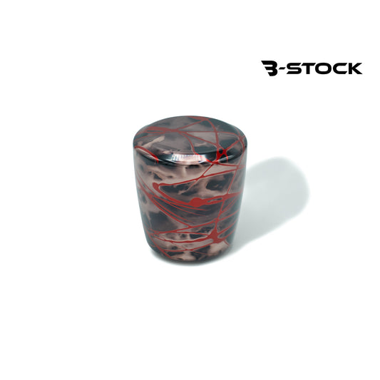 B-Stock Anodized Shift Knob – Sledge – Black Smoke w/Red Splash – No Engraving