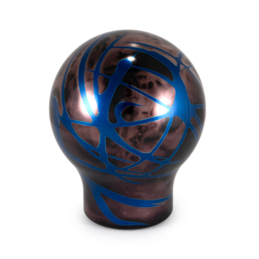 Billetworkz Shift Knob - Black Smoke w/ Blue Splash - Subaru WRX 6-Speed 2015-2025