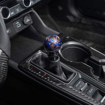 Billetworkz Automatic Shifter - Black Smoke w/Blue Splash - Honda Civic (2012–2026)