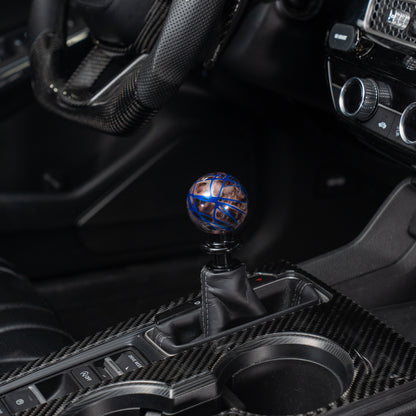 Billetworkz Automatic Shifter - Black Smoke w/Blue Splash - Honda Civic (2012–2026)