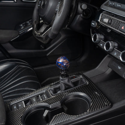 Billetworkz Automatic Shifter - Black Smoke w/Blue Splash - Honda Civic (2012–2026)