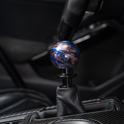Billetworkz Automatic Shifter - Black Smoke w/Blue Splash - Honda Civic (2012–2026)