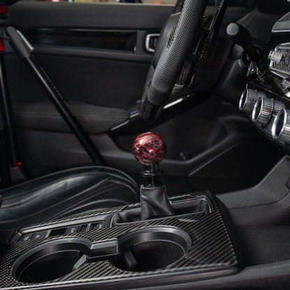 Billetworkz Automatic Shifter - Black Smoke w/Red Splash - Honda Civic (2012–2026)