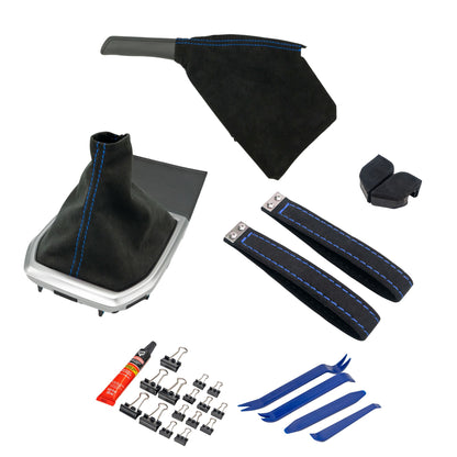 Billetworkz Alcantara Kit (Pro): Shift Boot, E-Brake Boot Kit and Door Pull Straps (1 Set) – Subaru WRX 2022+