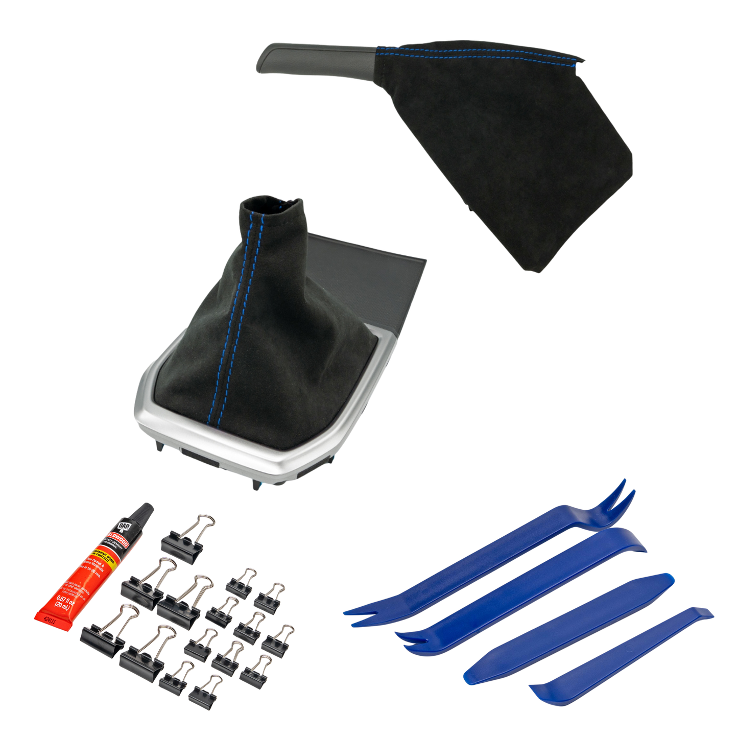 Billetworkz Alcantara Kit (Starter): Shift Boot and E-Brake Boot Kit – Subaru WRX 2022+