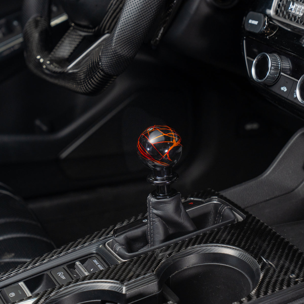 Billetworkz Automatic Shifter - Black w/Fire Splash - Honda Civic (2012–2026)