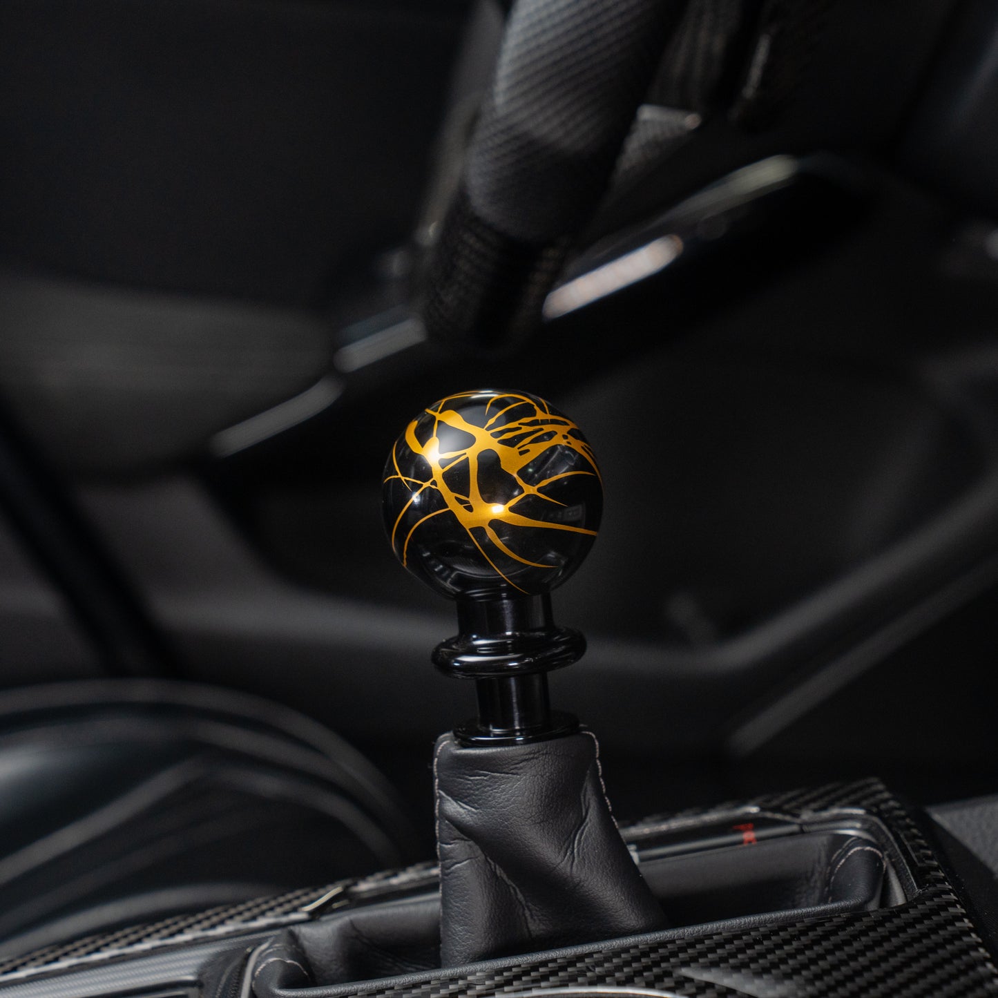 Billetworkz Automatic Shifter - Black w/Gold Splash - Honda Civic (2012–2026)