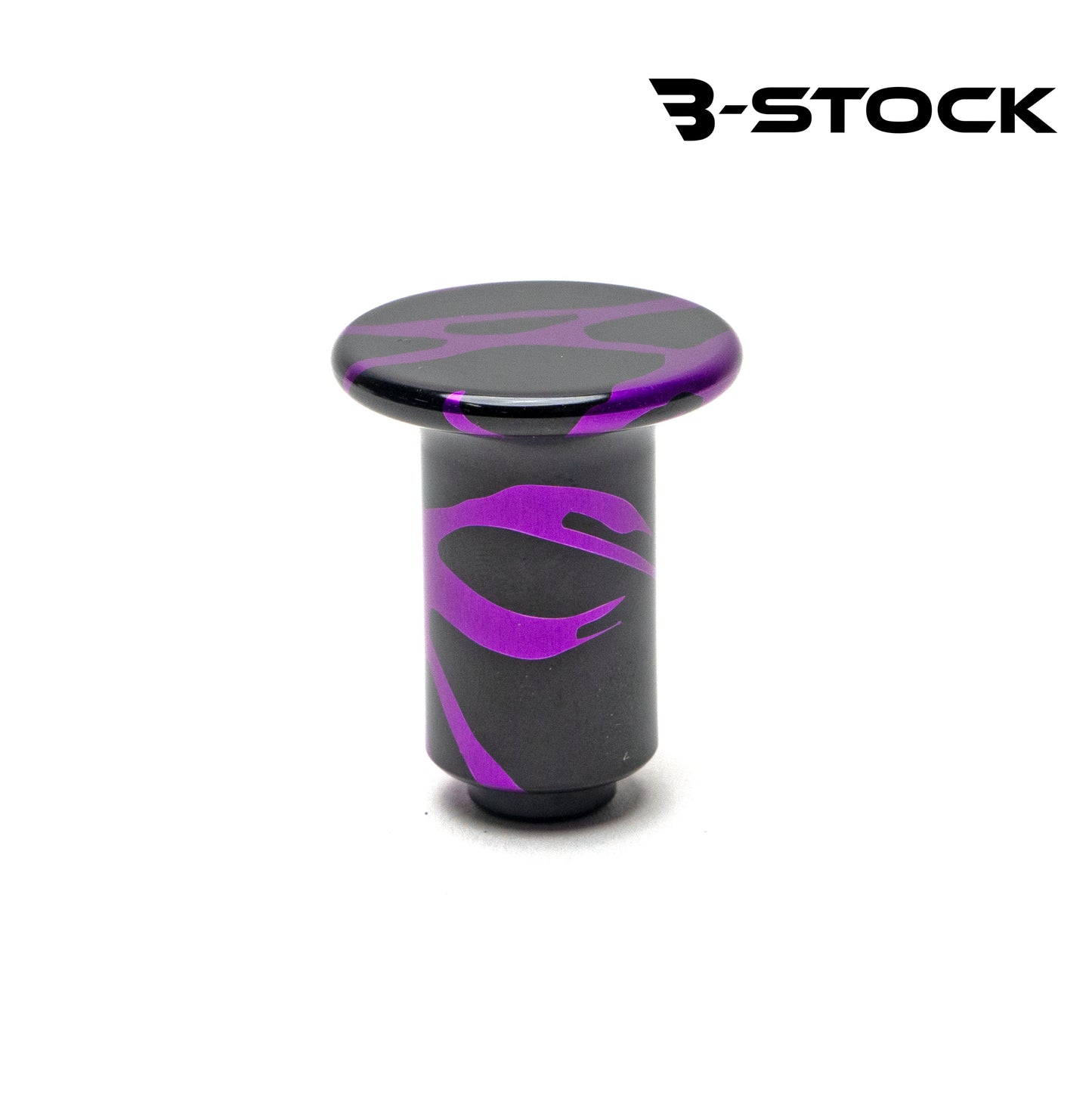 "B" Stock Subaru E-Brake Button – Black with Purple Splash
