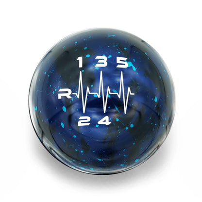 Billetworkz Cosmic Space Shift Knob - 5 Speed Heartbeat Engraving for Volkswagen