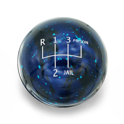 Billetworkz Cosmic Space Shift Knob - 5 Speed Jail-Prison Engraving for BMW