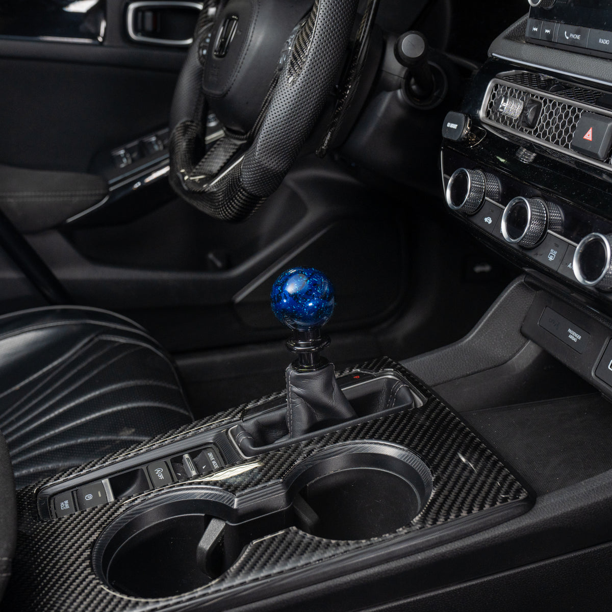 Billetworkz Automatic Shifter - Blue Cosmic Space - Honda Civic (2012–2026)