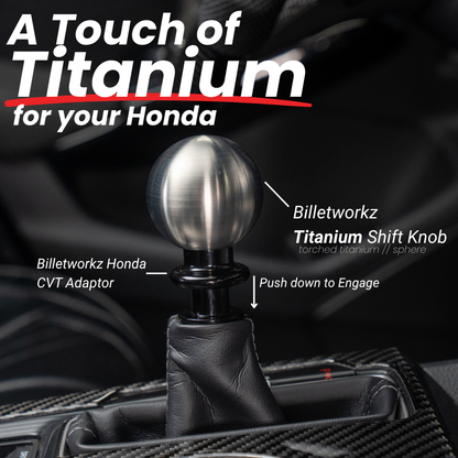 Billetworkz Titanium Brushed Automatic Shifter - Honda Civic (2012–2025 | 9th, 10th & 11th Gen)