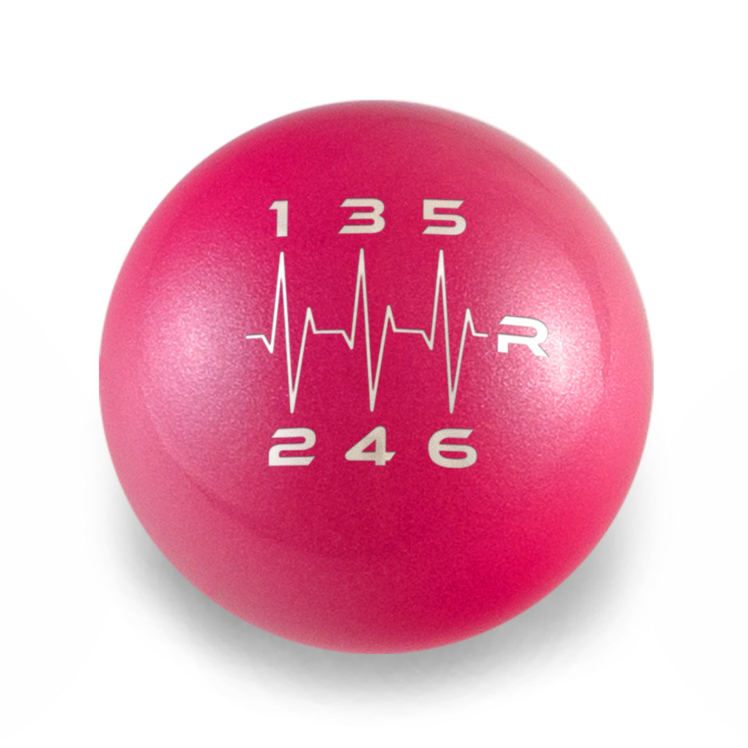 Billetworkz Weighted Shift Knob - 6 Speed Heartbeat Engraving
