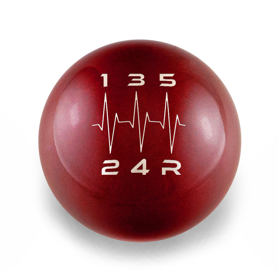 Billetworkz Weighted Shift Knob - 5-Speed Heartbeat Engraving - Mazda